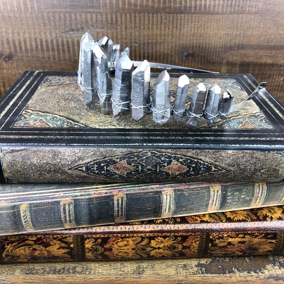 Handmade Silver Crystal Crown Headband - Picture 4 of 4